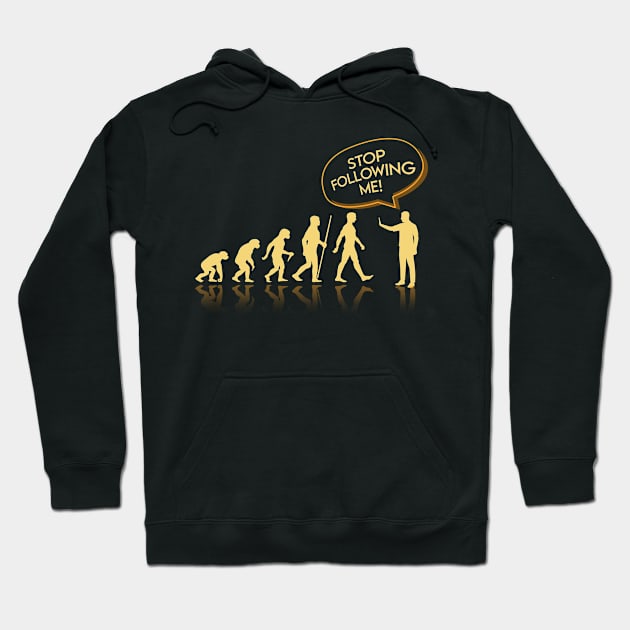 Human Evolution Design for humorous Loners Hoodie by c1337s